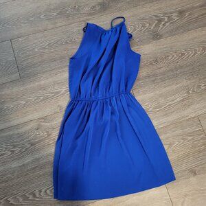DressAmerican Eagle Outfitters Women Size Medium Halter Dress Royal Blue | 16-23